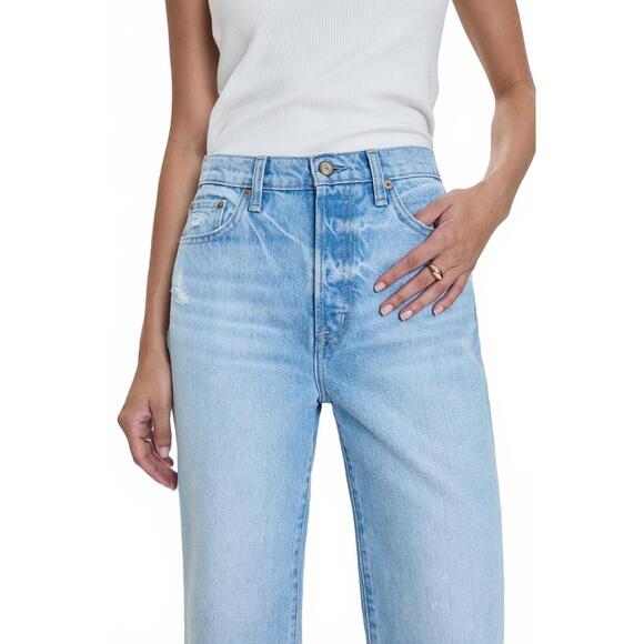 NEW PISTOLA cassie crop super high rise straight denim in leisure vintage - Picture 6 of 9